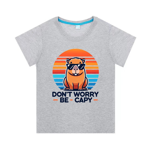 Capybara Dont Be Worry Be Capy T-Shirt for Kids Boys