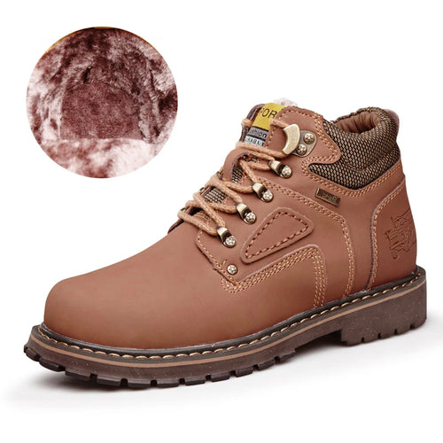 Natural Cow Leather Men’s Women Boots Handmade Retro Winter Autumn