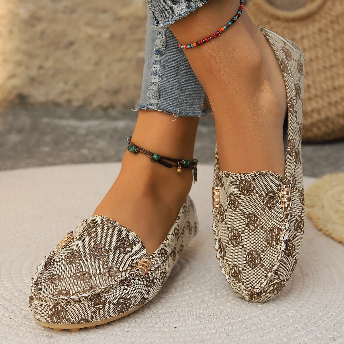 Spring Autumn Loafers Wear-resisting Women's Casual Single Shoes