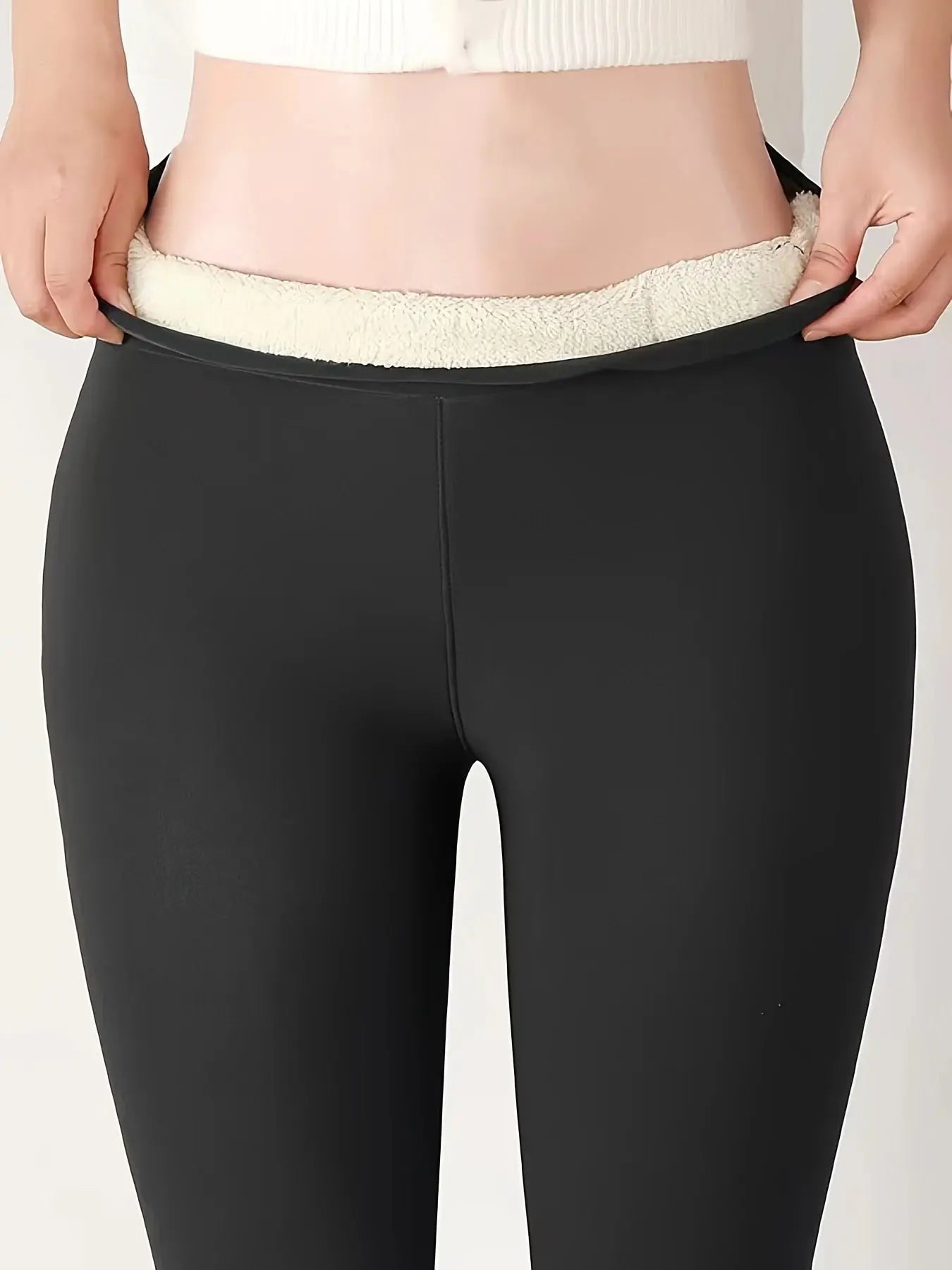 Stylish Warm: Women's Warm High-waisted Leggings Are Elastic And