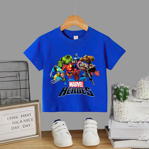 Superhero Teen 100% Cotton T-shirt Children's small cartoon print