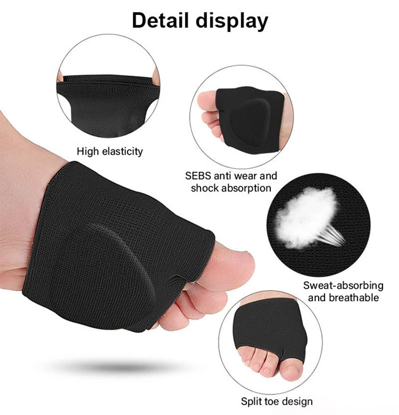 1pcMetatarsal Sleeve Toe Bunion Sole Forefoot Gel Pads Cushion Half