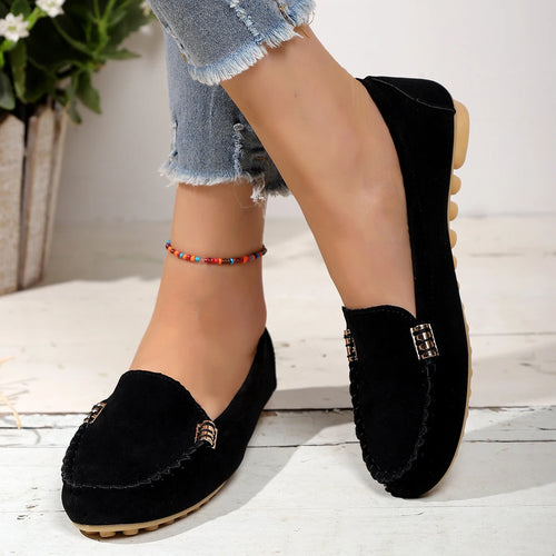 Spring Autumn Loafers Wear-resisting Women's Casual Single Shoes