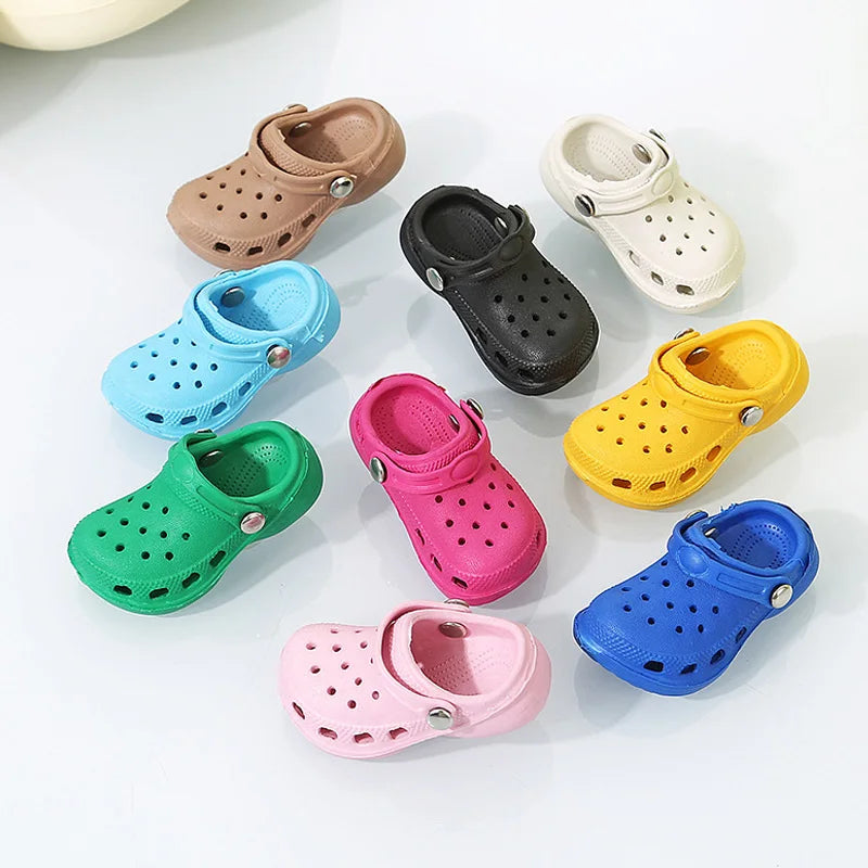 3D New Mini Shoes Shape PVC Shoe Charms for Crocs Accessories Women