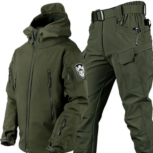 Winter Thicken Men Camo Suit Waterproof Tactical Training Set