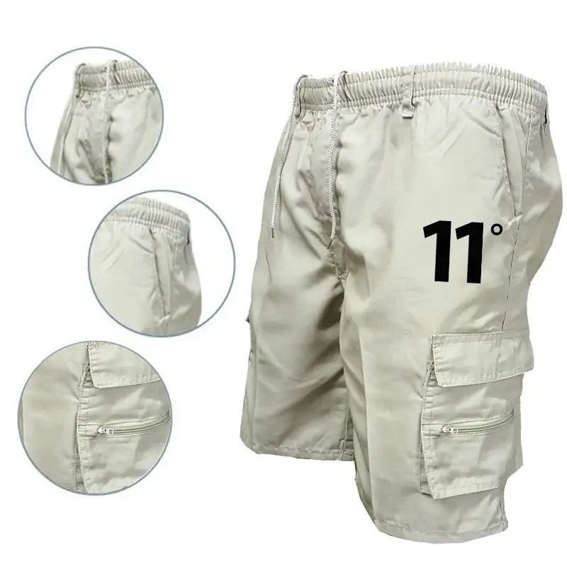 Outdoor Cargo Shorts Male Overalls Elastic Waist Cycling Shorts