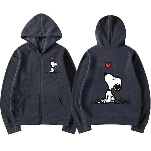 Snoopy Zip Up Hoodie