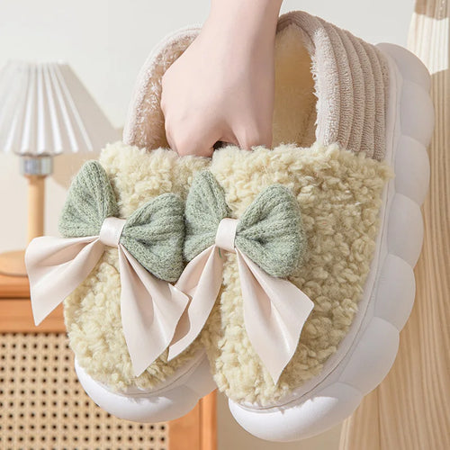 Cotton slippers for Women Autumn and Winter Thick Sole Indoor Home