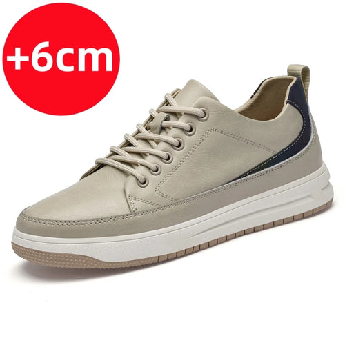 Genuine Leather Casual Shoes for Men Thick Soled Oxford