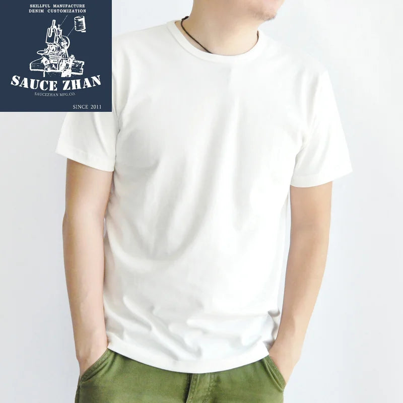 SauceZhan Tops & Tees Men's T-shirt Short Sleeve  Anti-Deformation