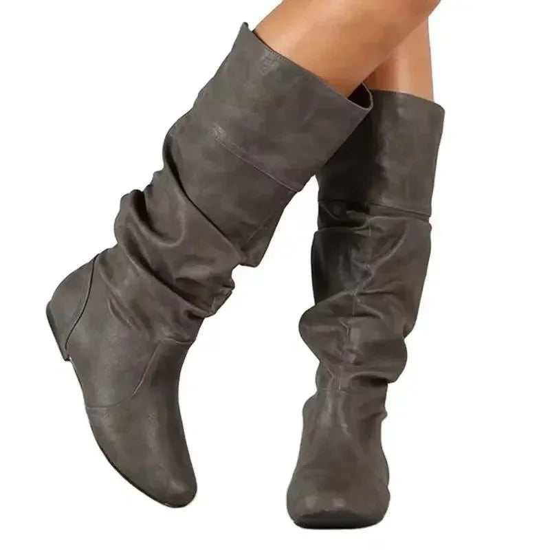 Women Flat Calf Boots