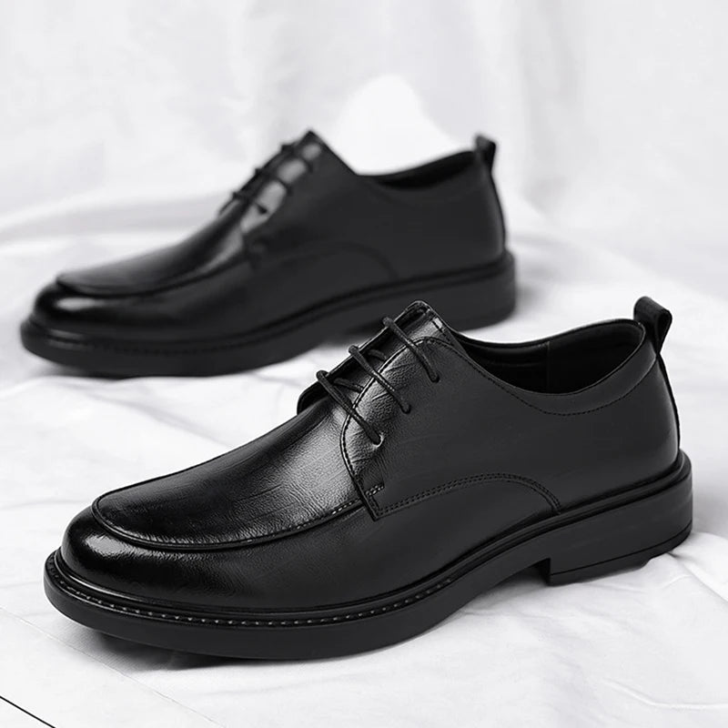 New Men's Formal Shoes Genuine Leather Fashion Dress Shoes Men‘s