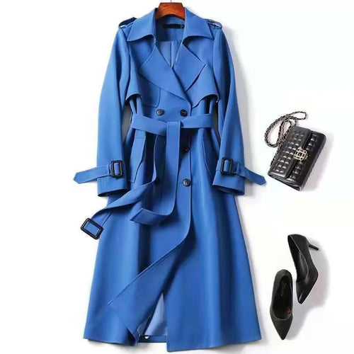 Autumn Winter Long Sleeve Trench Coat For Women Fashion Loose