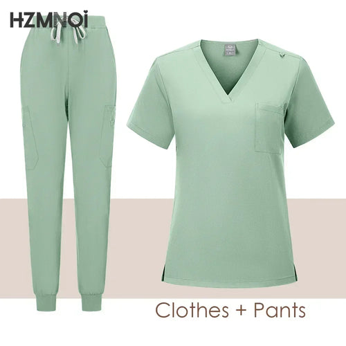 Women Medical Uniforms Scrubs Sets Hospital Surgical Gowns Short