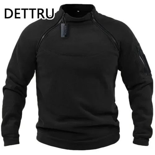 Brand High Quality Winter Mens  Sweatshirt Fleece Zipper Pullover