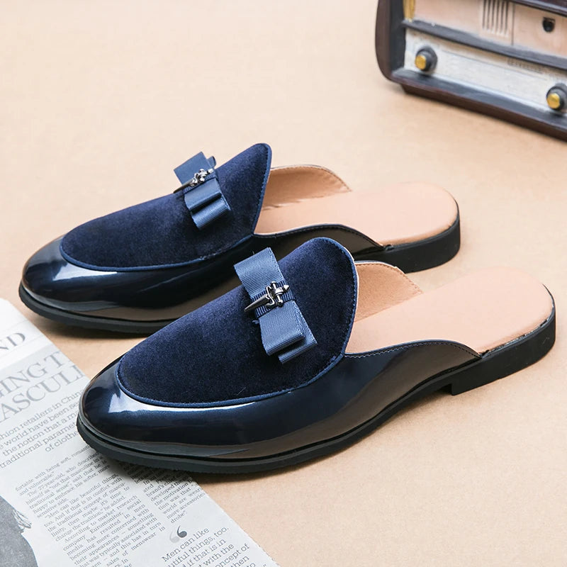 Summer Fashion Half Slippers Genuine Leather Men’s Half Shoes for Men