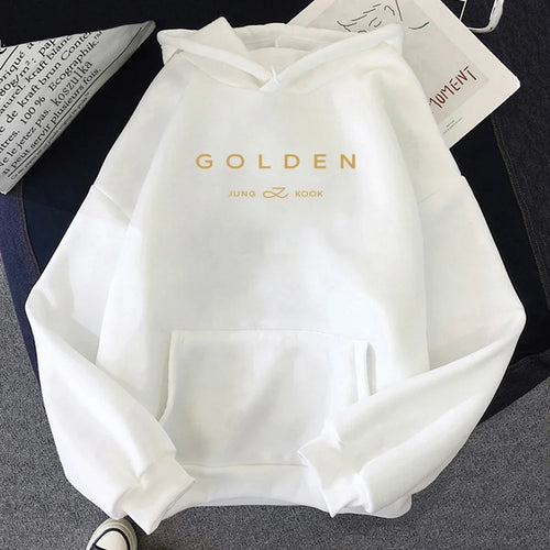 JungKook Golden Hoodie Women Aesthetic Standing Next To You Hoodies