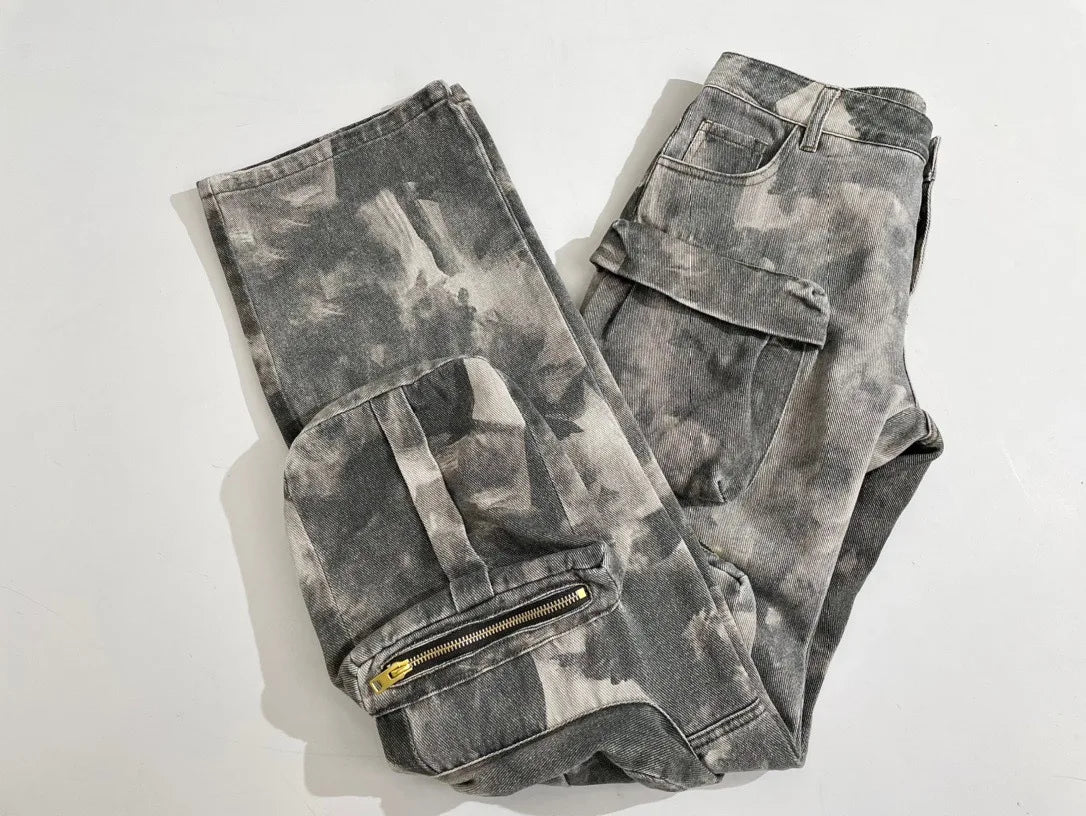 Street trend design sense new camouflage multi pocket workwear