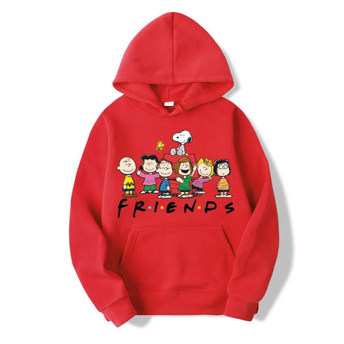 Snoopy Friends Logo Cartoon Anime Women Pullover Spring Autumn Men