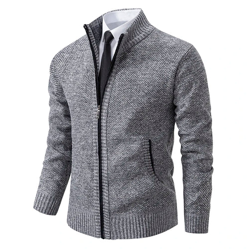 Autumn And Winter New Jersey Men's Casual Sports Coat Solid Color