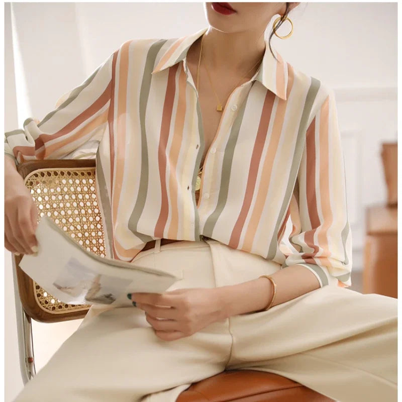 Stripe Satin Vintage Shirt