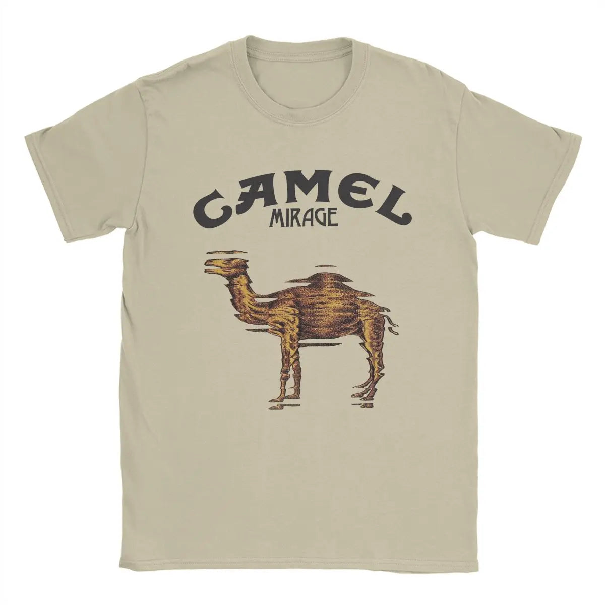 Camel Mirage Band T Shirt Men's Pure Cotton Novelty T-Shirts Crew Neck