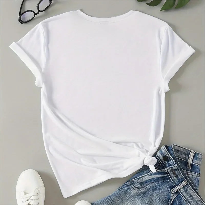 Creativity Luxury for Women's High-Quality Summer Printing T-shirt