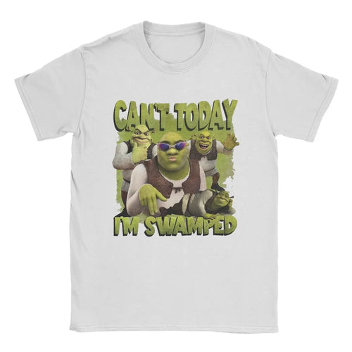 Can't Today I'm Swamped T-Shirt Shreks Men Vintage Cotton Tee Shirt