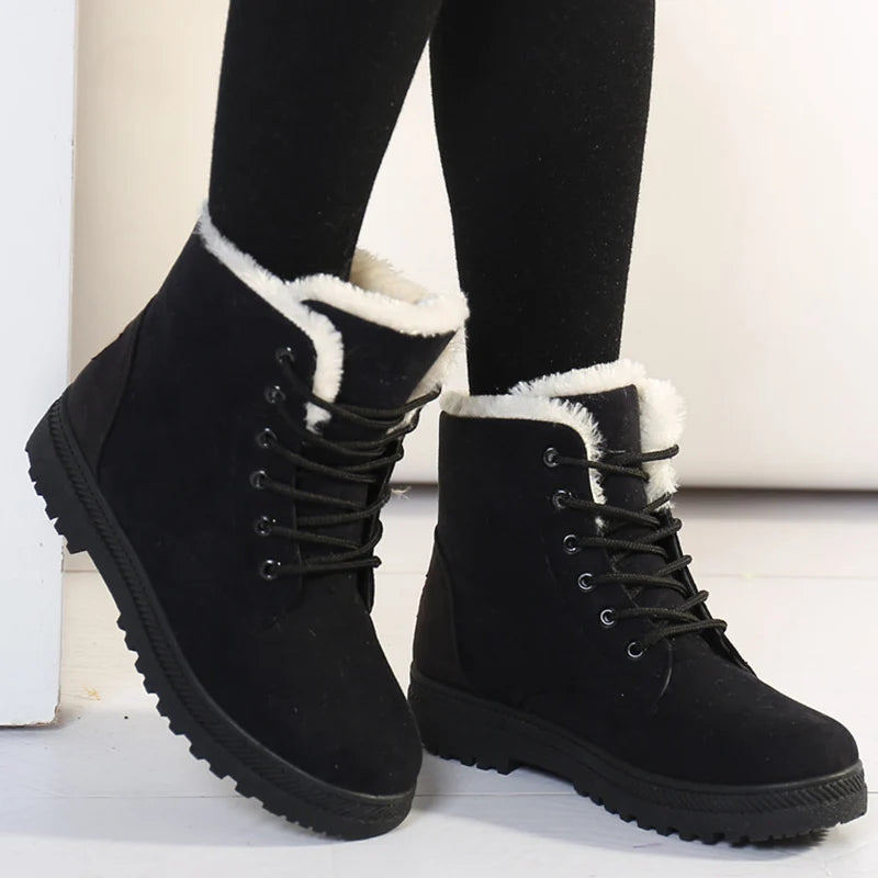 Women's Boots Snow Soft Shoes Woman Platform Ladies Shoes Casual Mid