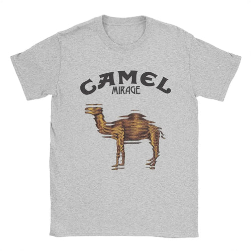 Camel Mirage Band T Shirt Men's Pure Cotton Novelty T-Shirts Crew Neck