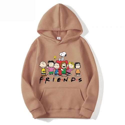 Snoopy Friends Logo Cartoon Anime Women Pullover Spring Autumn Men