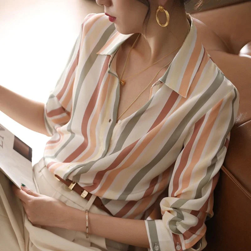 Stripe Satin Vintage Shirt