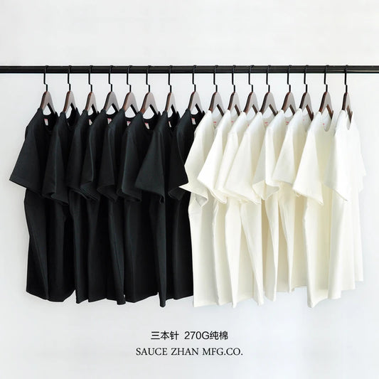 SauceZhan Tops & Tees Men's T-shirt Short Sleeve  Anti-Deformation