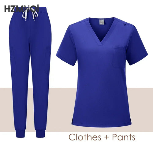 Women Medical Uniforms Scrubs Sets Hospital Surgical Gowns Short