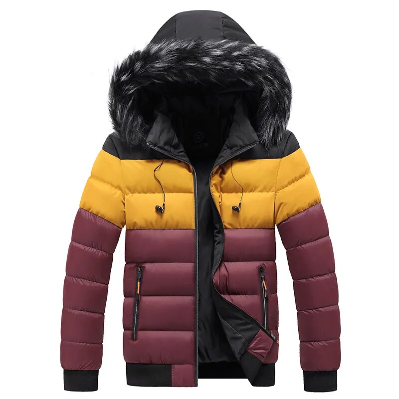 Men High Quality Winter Thick Warm Parker Jacket Men Fur Collar