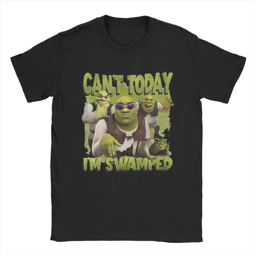 Can't Today I'm Swamped T-Shirt Shreks Men Vintage Cotton Tee Shirt