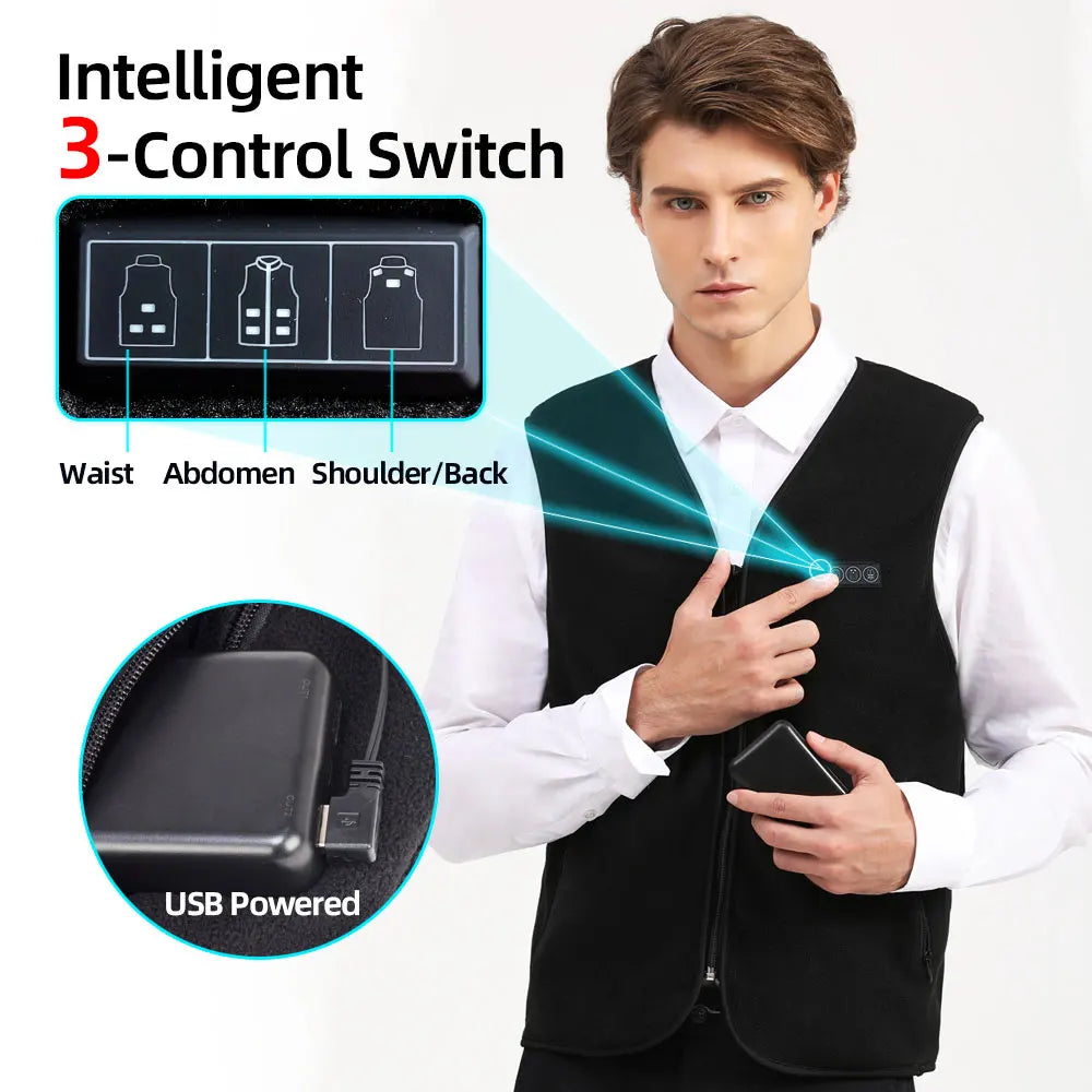 Usb Heated Vest Men Women Rechargeable Warming Self Heating Vest