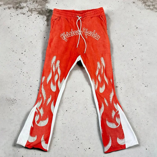 Y2k Pants Men Loose 3D Print Trousers Casual Sweatpants Mid Waist