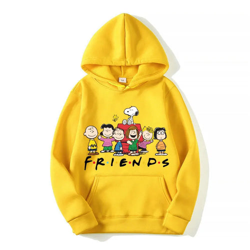 Snoopy Friends Logo Cartoon Anime Women Pullover Spring Autumn Men