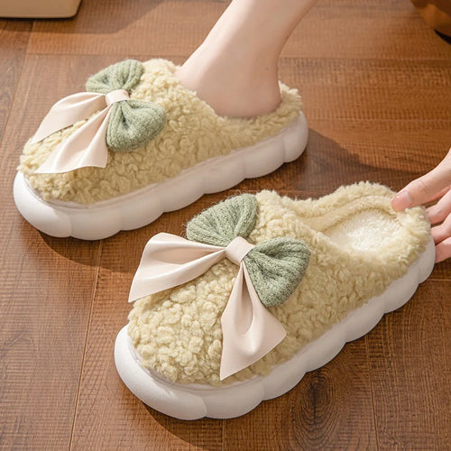 Cotton slippers for Women Autumn and Winter Thick Sole Indoor Home