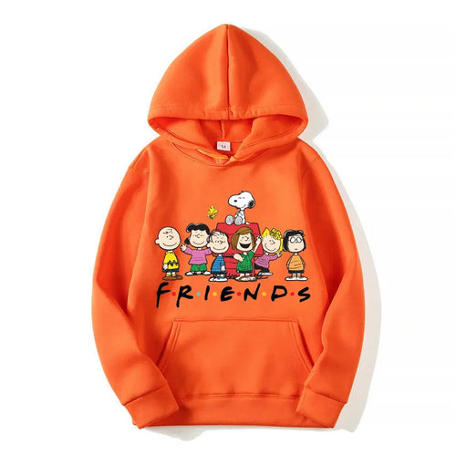 Snoopy Friends Logo Cartoon Anime Women Pullover Spring Autumn Men