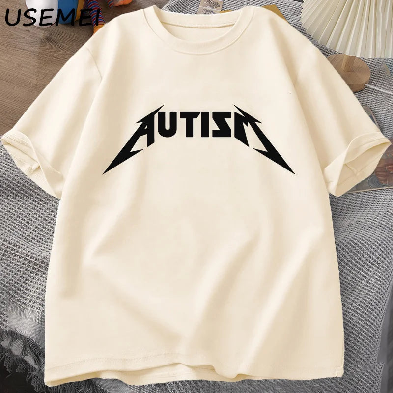 Autism Meme T Shirt Cotton Funny Humor Introvert T-shirts for Men