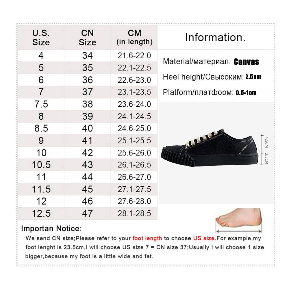 Unisex Canvas Tabi Sneakers Men’s Women’s Split Toe Flats Women Low