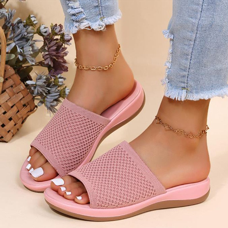 Elastic Flat Sandals Women | Women Sandals Elastic Shoes | Sas Shoes