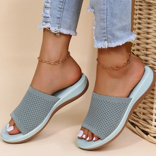 Elastic Flat Sandals Women | Women Sandals Elastic Shoes | Sas Shoes