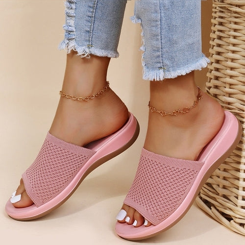 Elastic Flat Sandals Women | Women Sandals Elastic Shoes | Sas Shoes