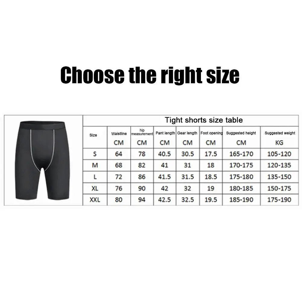 New Men‘s Compression Short Pants Elastic Quick Dry Running Fitness