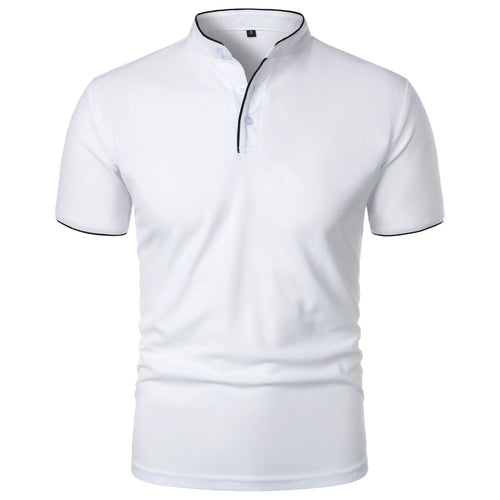 Summer Men's Short Sleeve Collar Tshirts New Solid Color Casual Polo