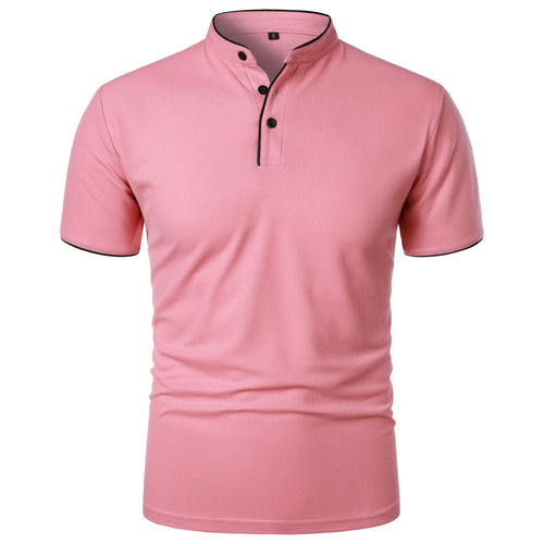 Summer Men's Short Sleeve Collar Tshirts New Solid Color Casual Polo