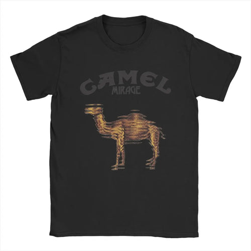 Camel Mirage Band T Shirt Men's Pure Cotton Novelty T-Shirts Crew Neck